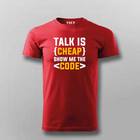 Talk is cheap. Show me the code t-shirt for men india