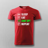 Sleep Eat ChatGPT Repeat T-shirt For Men