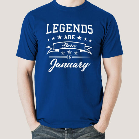 Legends are born in January Men's T-shirt