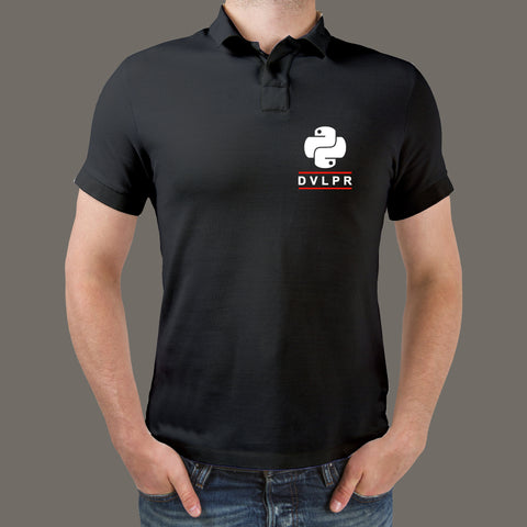 Men's Python Developer Code Wizard Polo T-Shirt