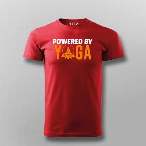 Powered By Yoga Funny Yoga T-shirt For Men Online India 