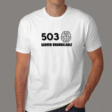 Error 503 Server Unavailable Funny Web Server T-Shirt For Men Online India