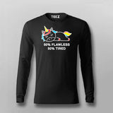 50% Flawless 50% Tired Unicorn T-shirt For Men