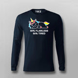 50% Flawless 50% Tired Unicorn T-shirt For Men