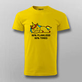 50% Flawless 50% Tired Unicorn T-shirt For Men