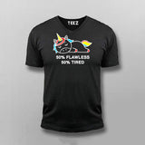 50% Flawless 50% Tired Unicorn T-shirt For Men