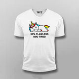 50% Flawless 50% Tired Unicorn T-shirt For Men