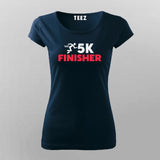 5K Runner Cotton Marathoner  T-shirts  For Women