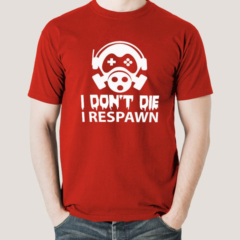 Buy Gamers Don't Die They Respawn Men's Gaming T-shirt At Just Rs 349 On Sale! Online India