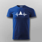 Yoga Heartbeat Cotton Tee for Yoga Enthusiasts