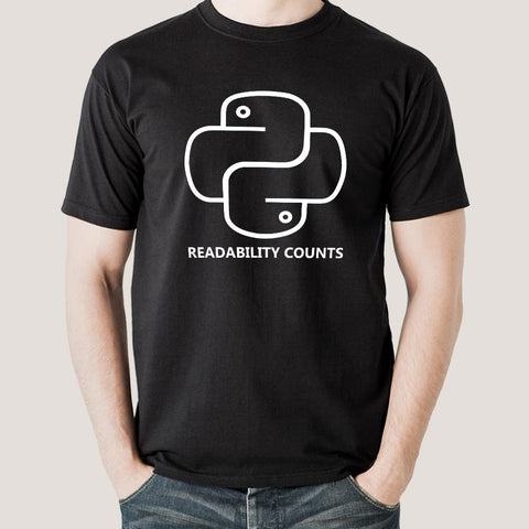 Python - Readability Counts Funny Programming T-Shirt For Men