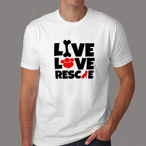 Live Love Rescue T-Shirt For Men Online India