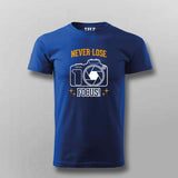 Never Lose Focus Photography Camera  T-Shirt For Men
