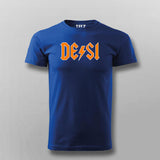 DESI Logo Round Neck  T-Shirt For Men
