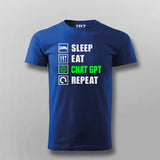 Sleep Eat ChatGPT Repeat T-shirt For Men