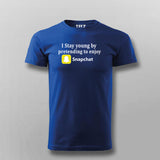 I Stay Young By Pretending To Enjoy Snapchat Funny T-shirt For Men