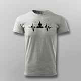 Yoga Heartbeat Funny Yoga T-shirt For Men Online India 