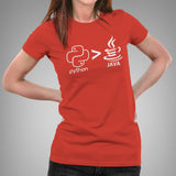 Python Greater Than java Women's T-shirt