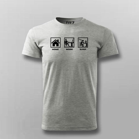 Home Work Sleep T-shirt For Men