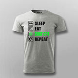 Sleep, Eat, ChatGPT, Repeat - Geek Tee