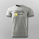 I Stay Young By Pretending To Enjoy Snapchat Funny T-shirt For Men