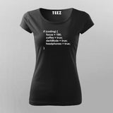 Programmer - Code Dark Mode- Coffee T-Shirt For Women