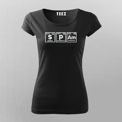 Spam Periodic Table Funny Programming T-Shirt For Women