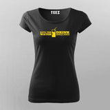 Save The Water Drink Apple Juice Funny T-Shirt For Women Online India