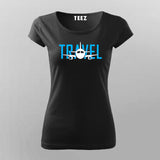 Travel Round Neck  T-Shirt For Women