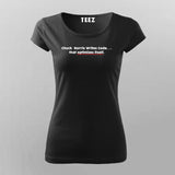 Chuck Norries Writes Code Funny Programming Joke T-Shirt For Women