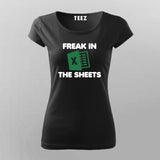 Freak in the Sheets Funny Meme T-Shirt For Women