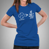 Python Greater Than java Women's T-shirt