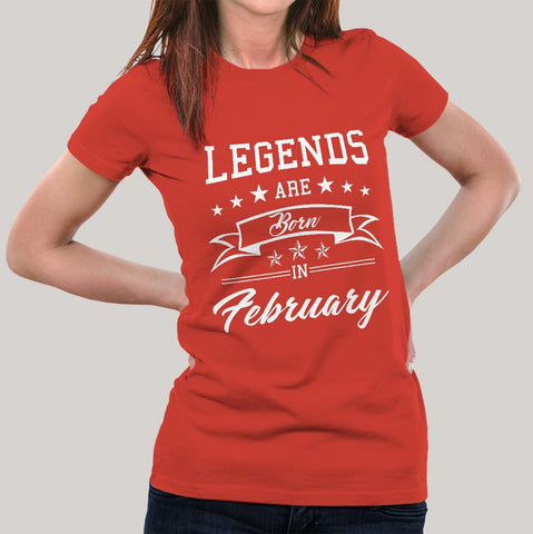 Legends are born in February Women's T-shirt