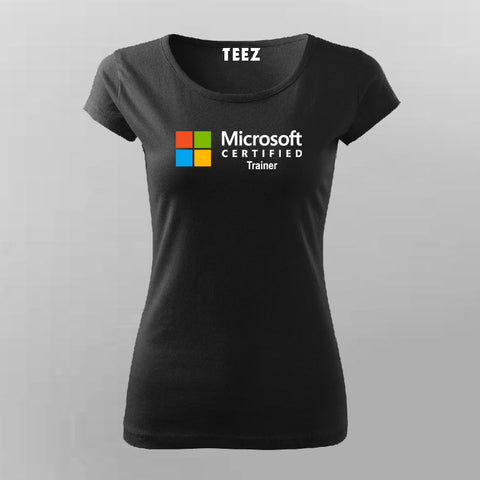 Microsoft Certified Trainer Logo T-Shirt For Women Online India