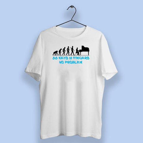 88 Keys 10 Fingers No Problem Piano Keyboard T-Shirt For Men Online India