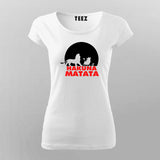 Hakuna Matata Funny Cartoon T-Shirt For Women