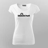 Black Hat Logo T-Shirt For Women