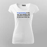Programming Is Like Sex Funny Programming Joke T-Shirt For Women