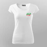 Candlestick Share Market Logo T-shirt For Women
