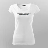 Chuck Norries Writes Code Funny Programming Joke T-Shirt For Women