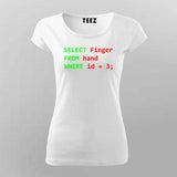 Programmer Humor Middle Finger T-Shirt For Women