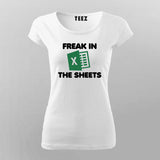 Freak in the Sheets Funny Meme T-Shirt For Women