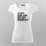 Eat Sleep Leet Repeat T-Shirt For Women Online
