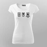 Peace Love Architecture T-Shirt For Women