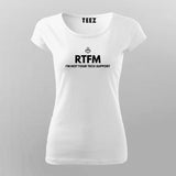 RTFM Read The Manual First Not Your tech support T-shirt For Women Online Teez 