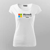 Microsoft Certified Trainer Logo T-Shirt For Women