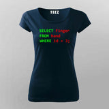 Programmer Humor Middle Finger t-shirt for women india