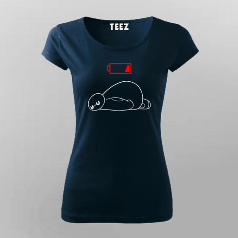 Low Battery Funny T-Shirt For Women –