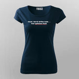 Chuck Norries Writes Code Funny Programming Joke T-Shirt For Women Online Teez 
