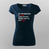You Are Beautiful As Code Works Without Errors From The First Run T-shirt For Women India